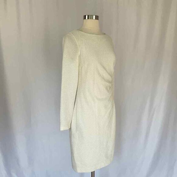 Vince Camuto Ivory Embellished Sequins Sheath Stretch Dress Ivory 10 New - Picture 10 of 10